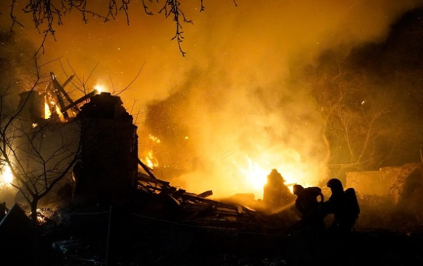 Внаслідок атаки дронів на Миколаїв виникла пожежа 